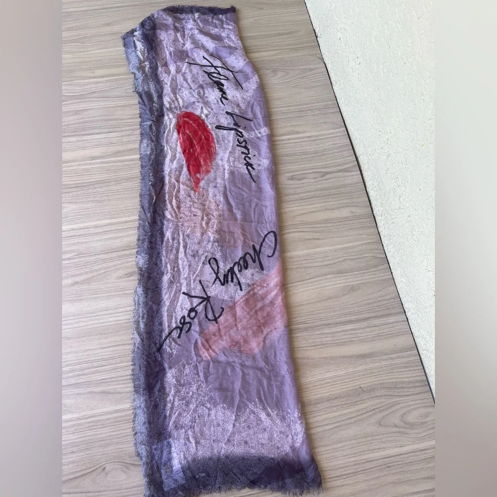 Escada Lavender Mauve Ombre Lightweight Scarf Wrap